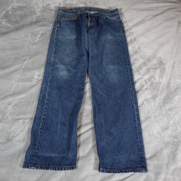 Vintage Levis 501 Straight Fit Jeans Mens 36x30 (Fits 34x30) Faded Made In USA - Picture 7 of 16